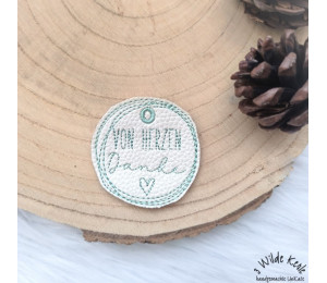 ADVENTSKALENDER Test-Türchen - Stickdatei ITH - Anhänger Von Herzen Danke